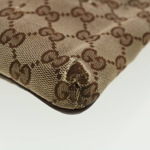 GUCCI GG Canvas Web Sherry Line Shoulder Bag Beige Green Red 141863 Auth ki2891 - Picture 14 of 16